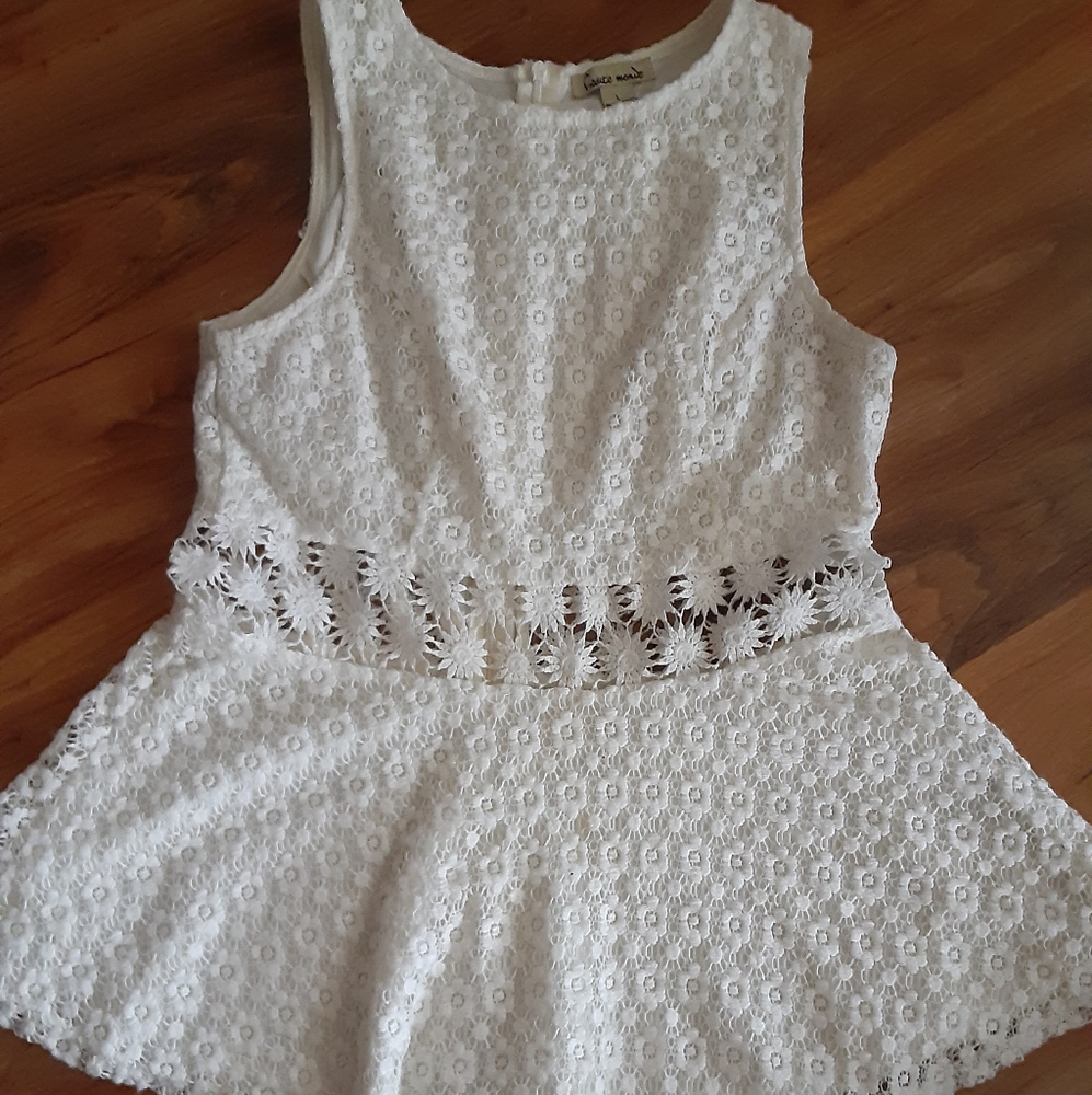 Fancy white Lace Tank Blouse